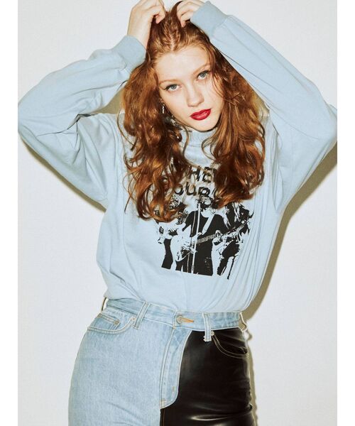 jouetie（ジュエティ）の「シアーレイヤードロンT（Tシャツ/カットソー・レディース・ライトブルー/ブラック/オフホワイト・MEDIUM）」の4枚目の写真