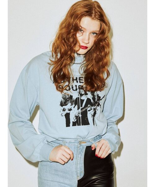 jouetie（ジュエティ）の「シアーレイヤードロンT（Tシャツ/カットソー・レディース・ライトブルー/ブラック/オフホワイト・MEDIUM）」の16枚目の写真