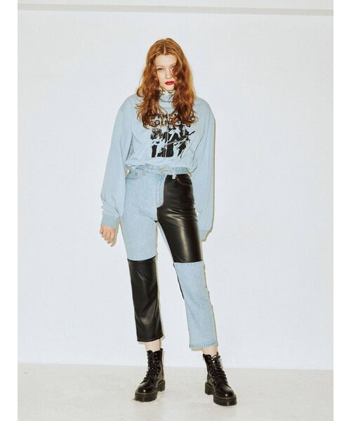 jouetie（ジュエティ）の「シアーレイヤードロンT（Tシャツ/カットソー・レディース・ライトブルー/ブラック/オフホワイト・MEDIUM）」の10枚目の写真