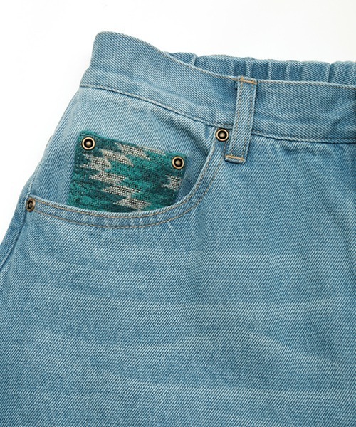 チチカカ（チチカカ）の「リサイクルデニムパンツ（デニムパンツ・レディース・ブルー/インディゴブルー・SMALL/LARGE/MEDIUM）」の7枚目の写真
