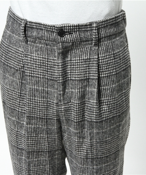 HARE(ハレ)の「ウールチェックパンツ【HARE】(スラックス・メンズ・グレー/ネイビー/ダークネイビー・SMALL/MEDIUM)」の21枚目の写真