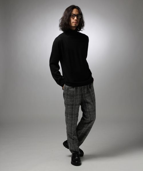 HARE(ハレ)の「ウールチェックパンツ【HARE】(スラックス・メンズ・グレー/ネイビー/ダークネイビー・SMALL/MEDIUM)」の8枚目の写真