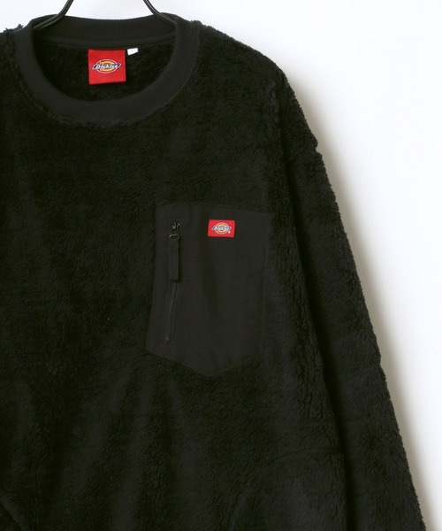 Dickies(ディッキーズ)の「Dickies/ディッキーズ ビッグシルエット シャギーボアフリース ポケット スウェット トレーナー(スウェット・メンズ・ブラック/ベージュ/オフホワイト/ブルー系その他・M/L/XL)」の1枚目の写真