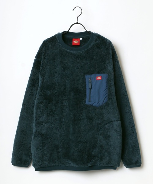 Dickies(ディッキーズ)の「Dickies/ディッキーズ ビッグシルエット シャギーボアフリース ポケット スウェット トレーナー(スウェット・メンズ・ブラック/ベージュ/オフホワイト/ブルー系その他・M/L/XL)」の9枚目の写真