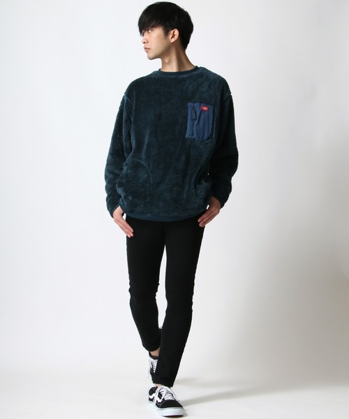 Dickies(ディッキーズ)の「Dickies/ディッキーズ ビッグシルエット シャギーボアフリース ポケット スウェット トレーナー(スウェット・メンズ・ブラック/ベージュ/オフホワイト/ブルー系その他・M/L/XL)」の22枚目の写真