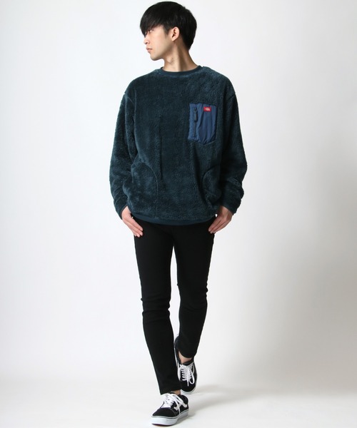 Dickies(ディッキーズ)の「Dickies/ディッキーズ ビッグシルエット シャギーボアフリース ポケット スウェット トレーナー(スウェット・メンズ・ブラック/ベージュ/オフホワイト/ブルー系その他・M/L/XL)」の21枚目の写真