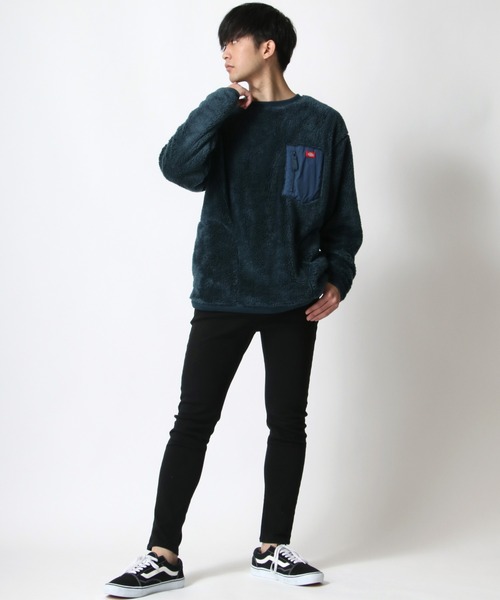 Dickies(ディッキーズ)の「Dickies/ディッキーズ ビッグシルエット シャギーボアフリース ポケット スウェット トレーナー(スウェット・メンズ・ブラック/ベージュ/オフホワイト/ブルー系その他・M/L/XL)」の20枚目の写真