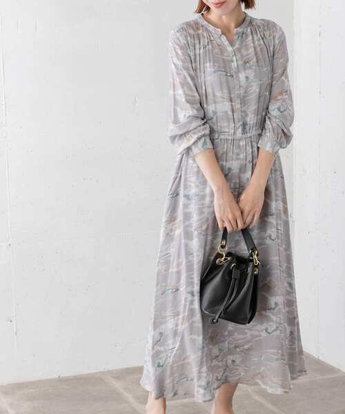 URBAN RESEARCH Sonny Label(アーバンリサーチサニーレーベル)の「マーブルストーン柄ワンピース(ワンピース・レディース・ブラック系その他/グレー系その他/ベージュ系その他・FREE)」の10枚目の写真