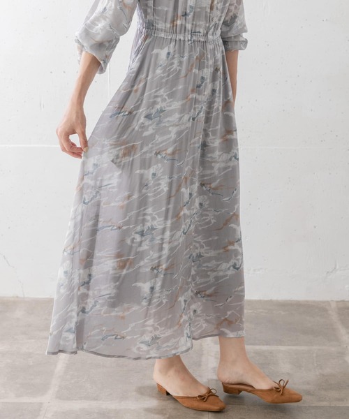 URBAN RESEARCH Sonny Label(アーバンリサーチサニーレーベル)の「マーブルストーン柄ワンピース(ワンピース・レディース・ブラック系その他/グレー系その他/ベージュ系その他・FREE)」の20枚目の写真