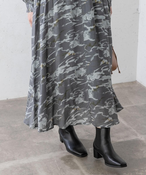 URBAN RESEARCH Sonny Label(アーバンリサーチサニーレーベル)の「マーブルストーン柄ワンピース(ワンピース・レディース・ブラック系その他/グレー系その他/ベージュ系その他・FREE)」の4枚目の写真