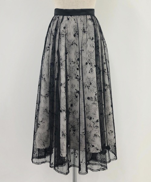 NOELA(ノエラ)の「フロッキーエアリーエアリースカート(スカート・レディース・ブラック/オフホワイト/ラベンダー・S/M)」の19枚目の写真