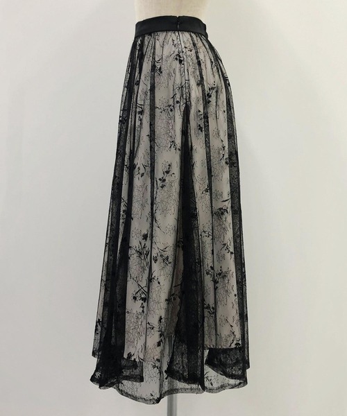 NOELA(ノエラ)の「フロッキーエアリーエアリースカート(スカート・レディース・ブラック/オフホワイト/ラベンダー・S/M)」の20枚目の写真