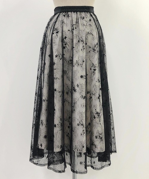 NOELA(ノエラ)の「フロッキーエアリーエアリースカート(スカート・レディース・ブラック/オフホワイト/ラベンダー・S/M)」の21枚目の写真