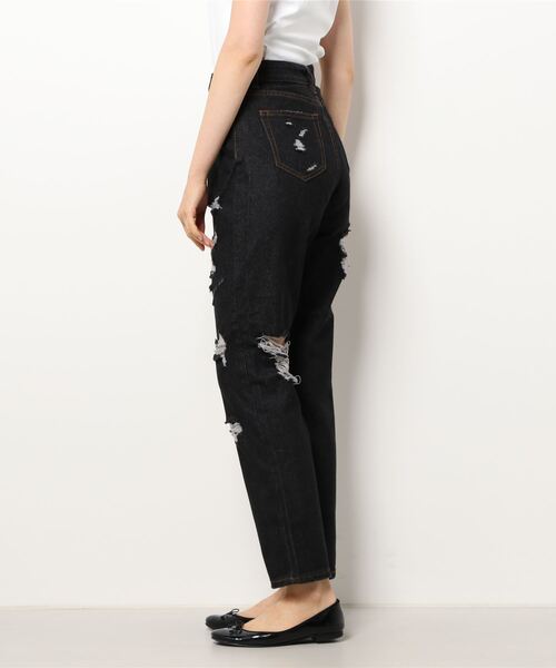 one way(ワンウェイ)の「【oneway Jeans】ダメージロングデニムパンツ(デニムパンツ・レディース・ブラック/ライトブルー・S/M)」の12枚目の写真