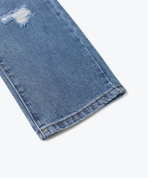 one way(ワンウェイ)の「【oneway Jeans】ダメージロングデニムパンツ(デニムパンツ・レディース・ブラック/ライトブルー・S/M)」の7枚目の写真