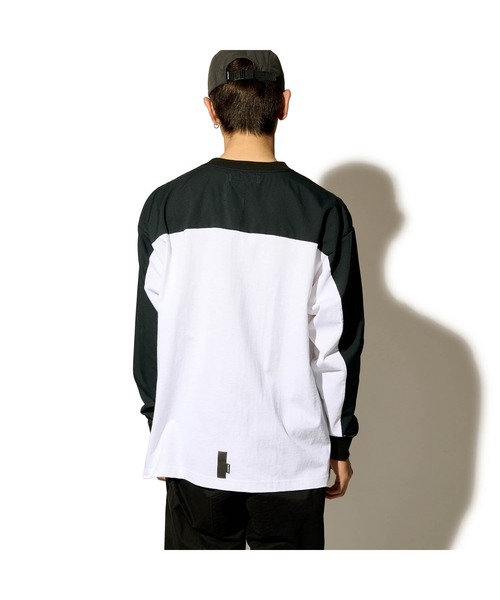 CHARI&CO moto l/s tee Lサイズ Chari&CO USA MOTO L S TEE Crew Neck Logo Embroidered Long