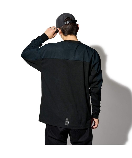 CHARI&CO moto l/s tee Lサイズ Chari&CO USA MOTO L S TEE Crew Neck Logo Embroidered Long
