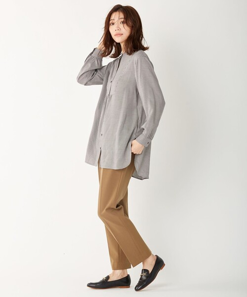 J.PRESS Ladies(J.プレス レディス)の「【WEB限定カラーあり】【洗える】NEWESTバックピーチ テーパード パンツ(その他パンツ・レディース・黄土色系/ブラウン系/ピンク系/ブラック系・XS/S/XXS)」の9枚目の写真