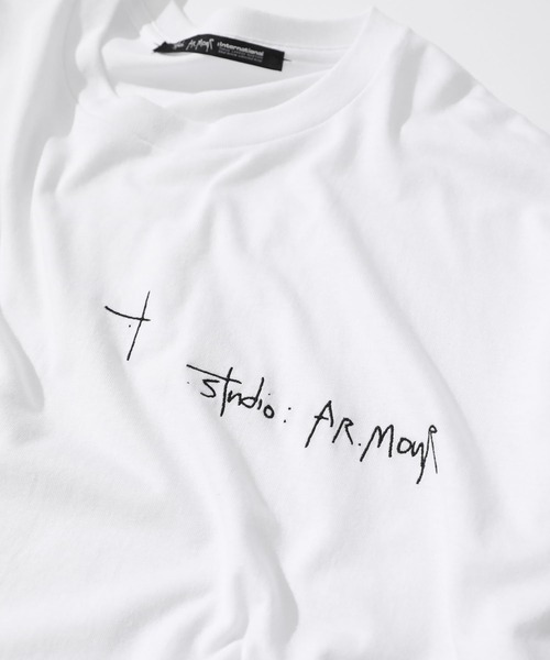 STUDIOUS(ステュディオス)の「【studio:AR.MouR】Embroidery logo tee(Tシャツ/カットソー・メンズ・ブラック/ホワイト・LL/LARGE/MEDIUM/SMALL)」の3枚目の写真