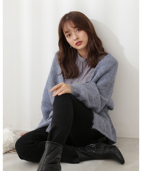 PROPORTION BODY DRESSING（プロポーションボディドレッシング）の「ドロップショルダーニットカーディガン / 1211274001（カーディガン/ボレロ・レディース・ライトピンク/ホワイト/ブルー・FREE）」の8枚目の写真