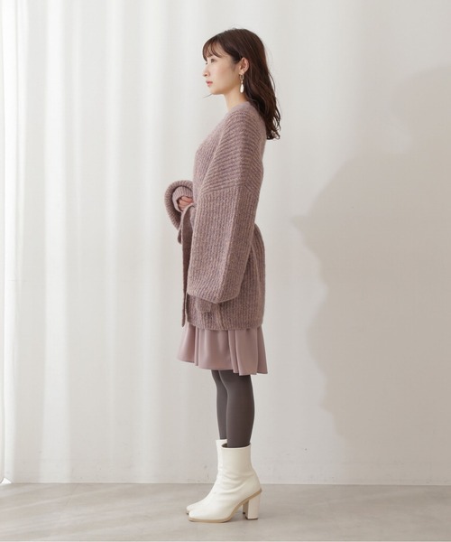 PROPORTION BODY DRESSING（プロポーションボディドレッシング）の「ドロップショルダーニットカーディガン / 1211274001（カーディガン/ボレロ・レディース・ライトピンク/ホワイト/ブルー・FREE）」の10枚目の写真