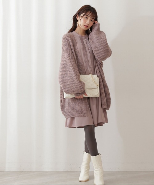 PROPORTION BODY DRESSING（プロポーションボディドレッシング）の「ドロップショルダーニットカーディガン / 1211274001（カーディガン/ボレロ・レディース・ライトピンク/ホワイト/ブルー・FREE）」の12枚目の写真