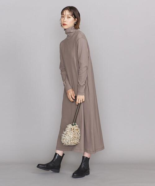 Free Size最高 United Arrows ユナイテッドアローズ スウェットマキシワンピースモカ ロングワンピース ワンピースfree Size Www Marengoef Com