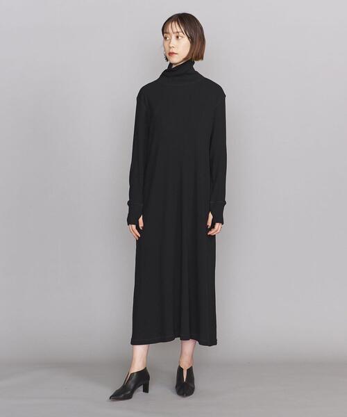 BEAUTY&YOUTH UNITED ARROWS(ビューティーアンドユースユナイテッドアローズ)の「BY コットンフレアタートルネック ワンピース -ウォッシャブル-(ワンピース・レディース・ブラック/ワインレッド/モカ・FREE)」の8枚目の写真