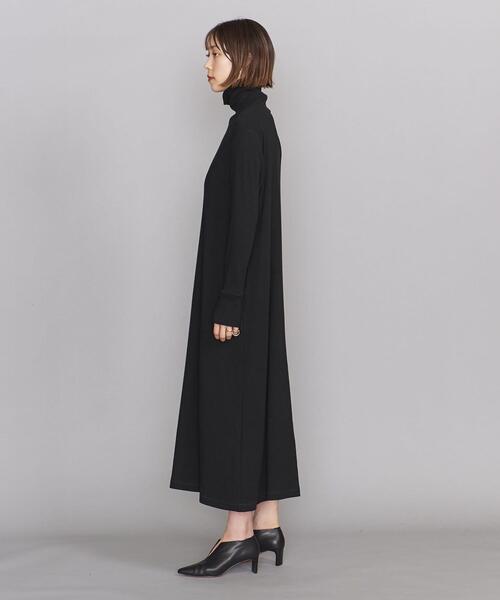 BEAUTY&YOUTH UNITED ARROWS(ビューティーアンドユースユナイテッドアローズ)の「BY コットンフレアタートルネック ワンピース -ウォッシャブル-(ワンピース・レディース・ブラック/ワインレッド/モカ・FREE)」の12枚目の写真