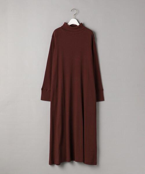 BEAUTY&YOUTH UNITED ARROWS(ビューティーアンドユースユナイテッドアローズ)の「BY コットンフレアタートルネック ワンピース -ウォッシャブル-(ワンピース・レディース・ブラック/ワインレッド/モカ・FREE)」の15枚目の写真