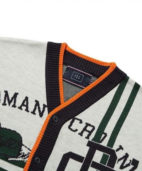 ROMANTIC CROWN（ロマンティッククラウン）の「【ROMANTIC CROWN】RC CLUB KNIT CARDIGAN / ロマンティッククラウン RC クラブ ニット カーディガン（カーディガン/ボレロ・メンズ・ネイビー/オートミール・SMALL/MEDIUM/LARGE）」の22枚目の写真