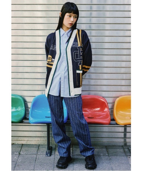 ROMANTIC CROWN（ロマンティッククラウン）の「【ROMANTIC CROWN】RC CLUB KNIT CARDIGAN / ロマンティッククラウン RC クラブ ニット カーディガン（カーディガン/ボレロ・メンズ・ネイビー/オートミール・SMALL/MEDIUM/LARGE）」の16枚目の写真