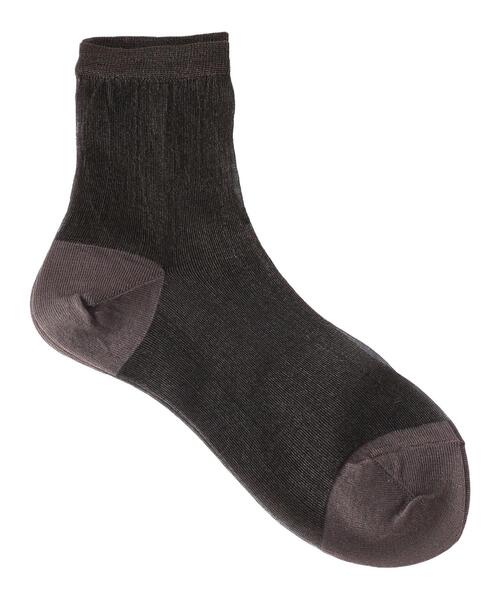 coen（コーエン）の「シアーラメソックス（ソックス/靴下・レディース・ホワイト/ブラック/ダークブラウン/ライム・FREE）」の4枚目の写真