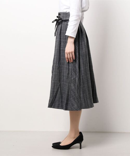 Secret Honey（シークレットハニー）の「サイドレースアップミディ丈スカート（スカート・レディース・ブラウン/グレー・MEDIUM/MEDIUM/TALL）」の13枚目の写真