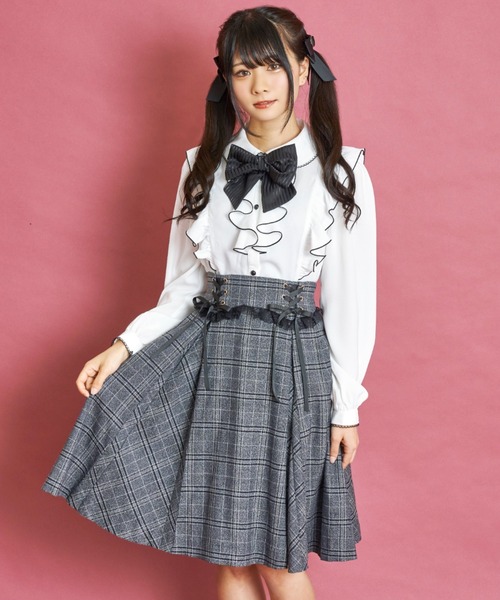 Secret Honey（シークレットハニー）の「サイドレースアップミディ丈スカート（スカート・レディース・ブラウン/グレー・MEDIUM/MEDIUM/TALL）」の10枚目の写真