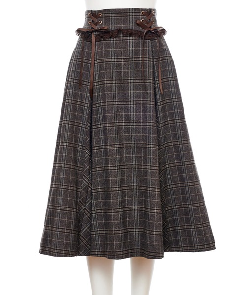 Secret Honey（シークレットハニー）の「サイドレースアップミディ丈スカート（スカート・レディース・ブラウン/グレー・MEDIUM/MEDIUM/TALL）」の15枚目の写真