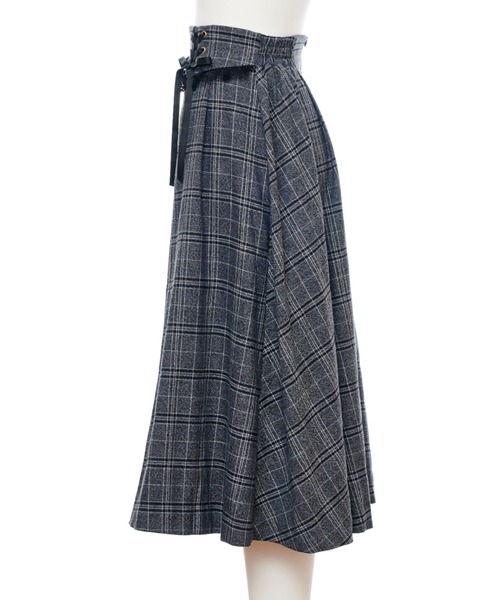 Secret Honey（シークレットハニー）の「サイドレースアップミディ丈スカート（スカート・レディース・ブラウン/グレー・MEDIUM/MEDIUM/TALL）」の7枚目の写真