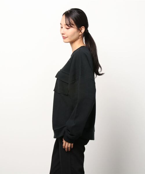 Figments（フィグメンツ）の「フロントポケットスウェット（スウェット・レディース・ブルー/ブラック・FREE）」の4枚目の写真