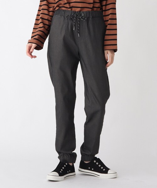 BASECONTROL（ベースコントロール）の「◆【Ｓ～３Ｌサイズ展開】動きやすい ストレッチ スリムジョガーパンツ（その他パンツ・レディース・ブラック/ベージュ/ネイビー/ダークグレー・01/02/03/04/05）」の5枚目の写真