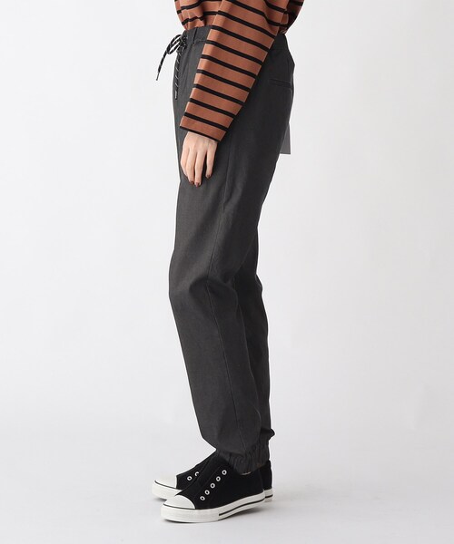 BASECONTROL（ベースコントロール）の「◆【Ｓ～３Ｌサイズ展開】動きやすい ストレッチ スリムジョガーパンツ（その他パンツ・レディース・ブラック/ベージュ/ネイビー/ダークグレー・01/02/03/04/05）」の12枚目の写真