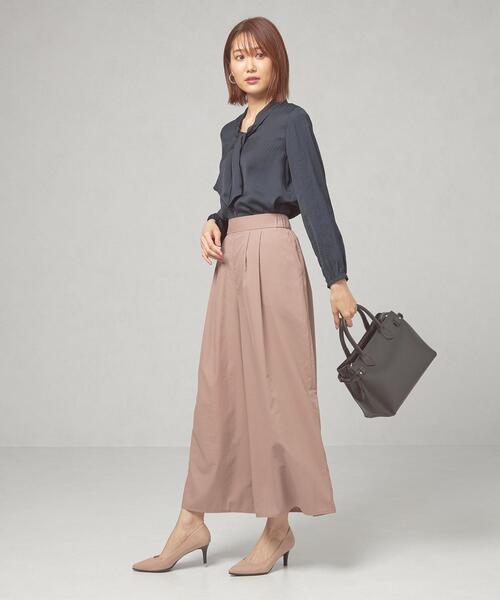 closet story(クローゼットストーリー)の「<closet story(クローゼットストーリー)>サテンドビー タイ ブラウス(シャツ/ブラウス・レディース・ライトグレー/ネイビー/ピンク・FREE)」の5枚目の写真