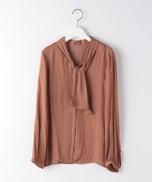 closet story(クローゼットストーリー)の「<closet story(クローゼットストーリー)>サテンドビー タイ ブラウス(シャツ/ブラウス・レディース・ライトグレー/ネイビー/ピンク・FREE)」の16枚目の写真