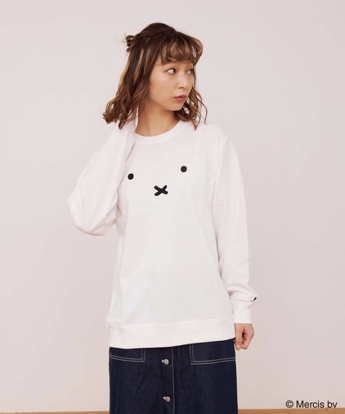 Miffy（ ミッフィー）の「【OUTDOOR PRODUCTS】【MIFFY/ミッフィー】 裏毛スウェット トレーナー（スウェット・メンズ・スミクロ/オリーブ/ピンク/ベージュ系その他/ブルー/ベージュ/その他1/オフホワイト/ホワイト系その他・MEDIUM/X-LARGE/LARGE）」の9枚目の写真