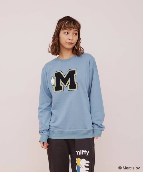 Miffy（ ミッフィー）の「【OUTDOOR PRODUCTS】【MIFFY/ミッフィー】 裏毛スウェット トレーナー（スウェット・メンズ・スミクロ/オリーブ/ピンク/ベージュ系その他/ブルー/ベージュ/その他1/オフホワイト/ホワイト系その他・MEDIUM/X-LARGE/LARGE）」の7枚目の写真