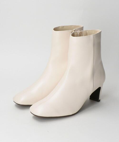 closet story（クローゼットストーリー）の「＜closet story（クローゼットストーリー）＞スクエアトゥ センターシーム ショートブーツ（ブーツ・レディース・ブラック/オフホワイト・23cm/23.5cm/24cm/24.5cm）」の12枚目の写真
