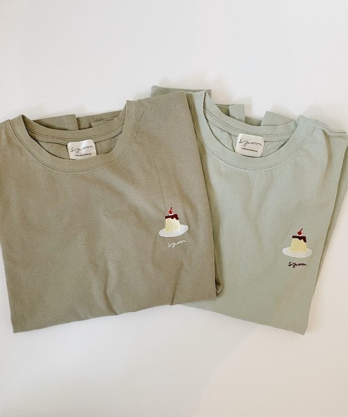 spoon store(スプーンストア)の「ワンポイント刺繍の喫茶長袖Tシャツ(Tシャツ/カットソー・レディース・ホワイト/ライトブルー/カーキ/アイボリー/ベージュ系その他/ブルー系その他/チャコール・フリー)」の10枚目の写真