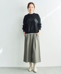 le.coeur blanc | ツイードライクワイドクロップドパンツ(その他パンツ)