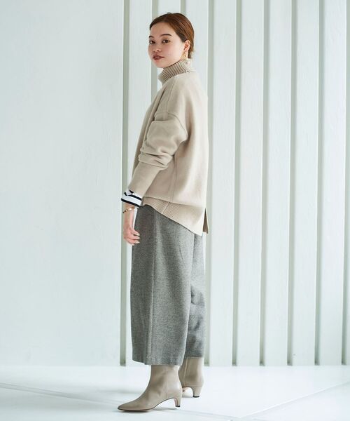 le.coeur blanc（ルクールブラン）の「ツイードライクワイドクロップドパンツ（その他パンツ・レディース・チャコールグレー/ブラック/グレー・38/36）」の12枚目の写真