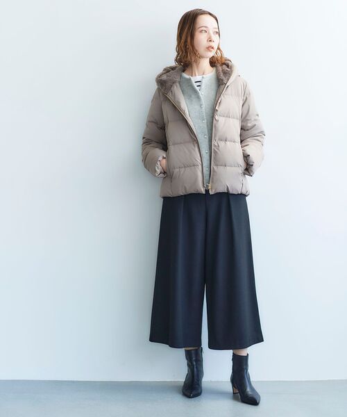 le.coeur blanc（ルクールブラン）の「ツイードライクワイドクロップドパンツ（その他パンツ・レディース・チャコールグレー/ブラック/グレー・38/36）」の14枚目の写真