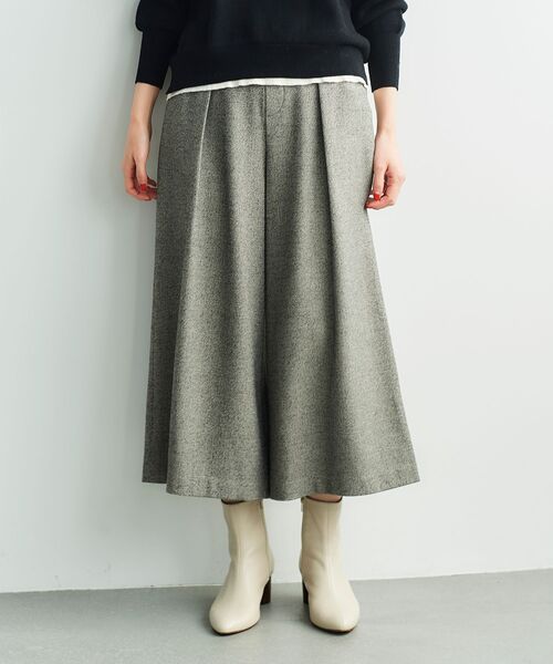 le.coeur blanc（ルクールブラン）の「ツイードライクワイドクロップドパンツ（その他パンツ・レディース・チャコールグレー/ブラック/グレー・38/36）」の17枚目の写真